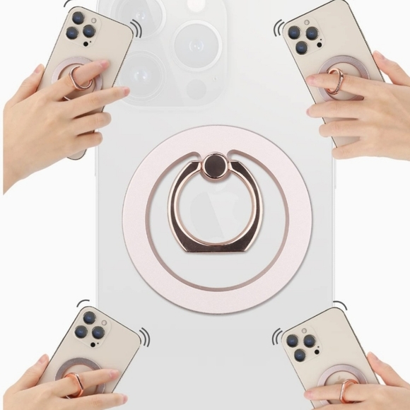 MagSafe Phone grip Holder Kickstand Phone Grip Finger Ring Grip Rose Gold - Picture 6 of 7